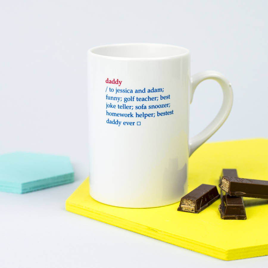 personalised daddy's dictionary definition mug by xoxo