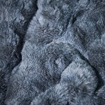 Slate Luxe Faux Fur Throw, 2 of 4