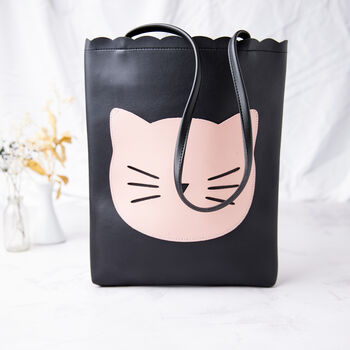 Personalised Cat Bag In Black, 2 of 8