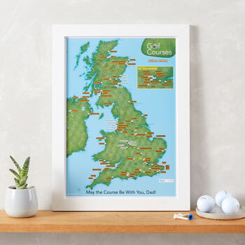 Personalised Scratch Off UK Golf Courses Print, 2 of 10