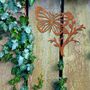 Metal Butterfly On Branch Art Metal Garden Decor, thumbnail 10 of 10