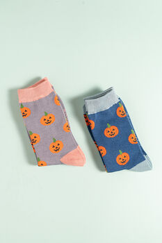 Halloween Pumpkin Bamboo Socks, 6 of 7