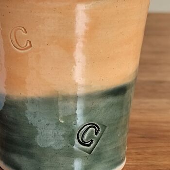 Letter C Handmade Alphabet Mug Tumbler, 4 of 8