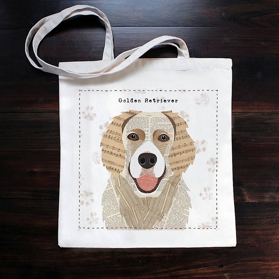 Canvas Dog Print Tote Bag 40 Breeds Available By Simon Hart