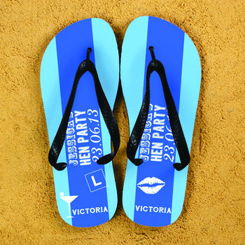 Personalised Hen Party Flip Flops, 2 of 3