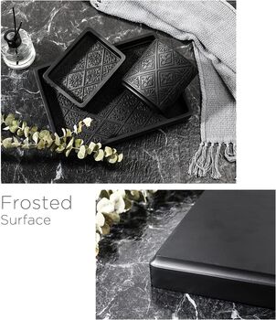 Set Of Five Black Resin Bathroom Accessories, 3 of 8