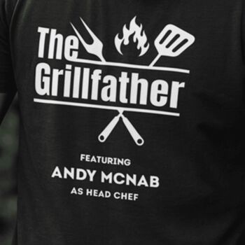 Personalised Grillfather T Shirt, 2 of 2