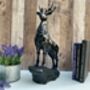 Large 41cm Stag Figurine Black And Brown Deer Ornament, thumbnail 2 of 11
