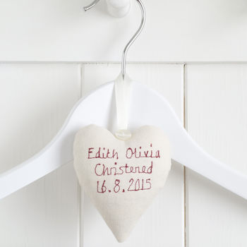 Personalised Hanging Heart Christening Gift, 8 of 12