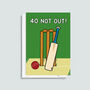 Cricket 40th Birthday Card, thumbnail 3 of 3