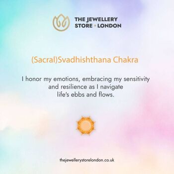 Sacral Chakra Charm Necklace In Silver Tiger's Eye, 3 of 4