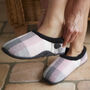Charlotte Pink Grey Check Women's Slippers/Indoor Shoes, thumbnail 1 of 6