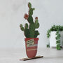 Personalised Wooden Card, Cactus, thumbnail 4 of 5