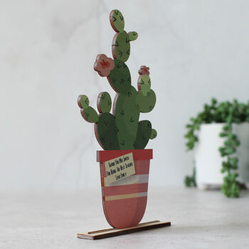 Personalised Wooden Card, Cactus, 4 of 5