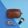 Personalised Leather Shaving Kit Bag, thumbnail 4 of 6