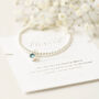 Sterling Silver March Birthstone Bracelet, thumbnail 4 of 9
