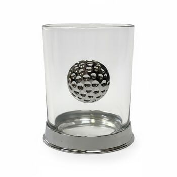 Personalised Golf Ball Glass With Engraved Collar, 9 of 11