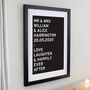 Personalised Typography Black Poster Frame, thumbnail 4 of 7