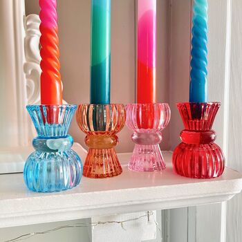 Glass Colourful Candle Holder, 5 of 7