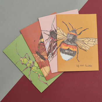 Handmade Greeting Card Privet Hawk Moth, Recycled Card, 6 of 6