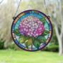 Hydrangea Stained Glass Effect Suncatcher, thumbnail 5 of 6