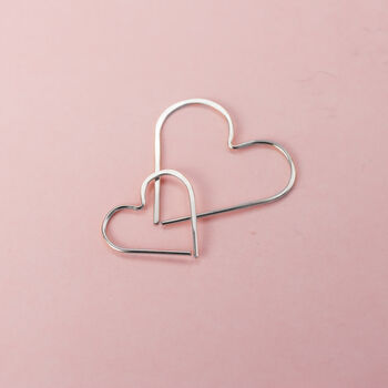 Heart Hoop Earrings In 14k Gold Fill, 6 of 10