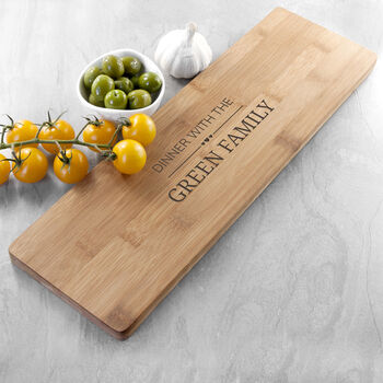 Personalised Family Dinner Bamboo Serving Board, 2 of 5
