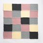 Beginners Chequered Blanket Knitting Kit, thumbnail 4 of 6