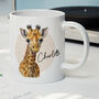 Personalised Name Painted Giraffe Office Gift Mug, thumbnail 1 of 4
