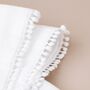 Personalised Initials Embroidered White Linen Napkin, thumbnail 2 of 2