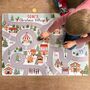 Personalised Children's Play Mat Christmas Village, thumbnail 4 of 4