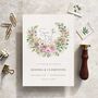 Blush Pink Roses And Greenery Wedding Invitation Suite, thumbnail 3 of 12