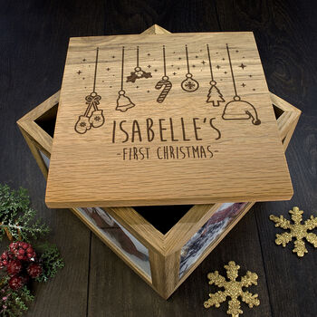 Personalised Baby's First Christmas Memory Box, 3 of 5