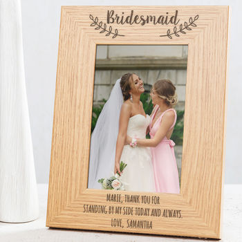 Personalised Bridesmaid Thank You Photo Frame, 2 of 5