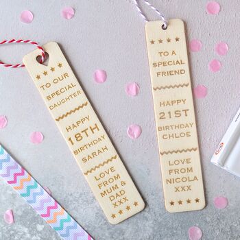 personalised bookmark birthday notonthehighstreet bookmarks pea sweet