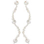 Statement Pearl Twist Drop Earrings, thumbnail 2 of 3