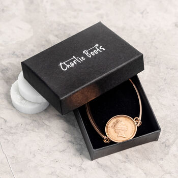 30th Or 40th Birthday One Pence Cuff Bracelet, 9 of 11