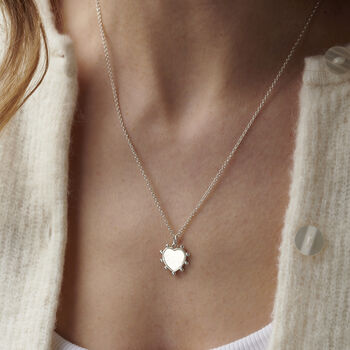 Personalised Beaded Heart Charm Necklace, 2 of 8