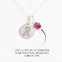 Personalised Sterling Silver Cancer Awareness Necklace, thumbnail 1 of 12