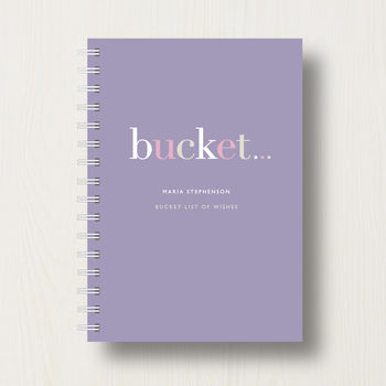 Personalised 'Bucket' List Journal Or Notebook, 7 of 11