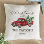 Personalised Christmas Tree And Truck Cushion, thumbnail 2 of 3