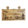Personalised Wooden London Engraved Coaster Gift Set Of Two For Couples, thumbnail 2 of 4