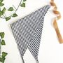 Cotton Gingham Hair Scarf, Triangle Head Scarf, thumbnail 1 of 6