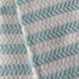Striped Design Turquoise Hand Towel, thumbnail 2 of 6