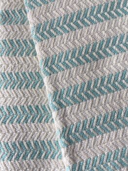 Striped Design Turquoise Hand Towel, 2 of 6