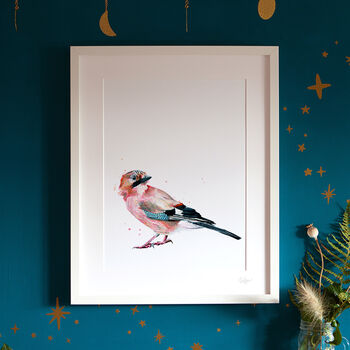 Inky Jay Bird Illustration Print, 6 of 11
