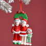 Personalised Pyjama Family Of Three Hanging Decoration, thumbnail 1 of 2
