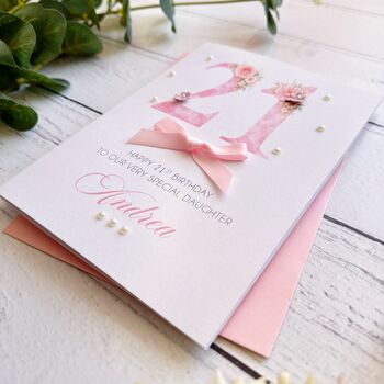Personalised 21st Birthday Card In Pink, 2 of 11