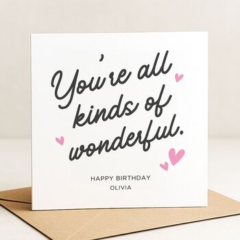 Wonderful Birthday Card For Her Wife Or Girlfriend, 2 of 8