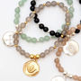 Gold And Grey Agate Amulet Bracelet For Romance, thumbnail 3 of 5
